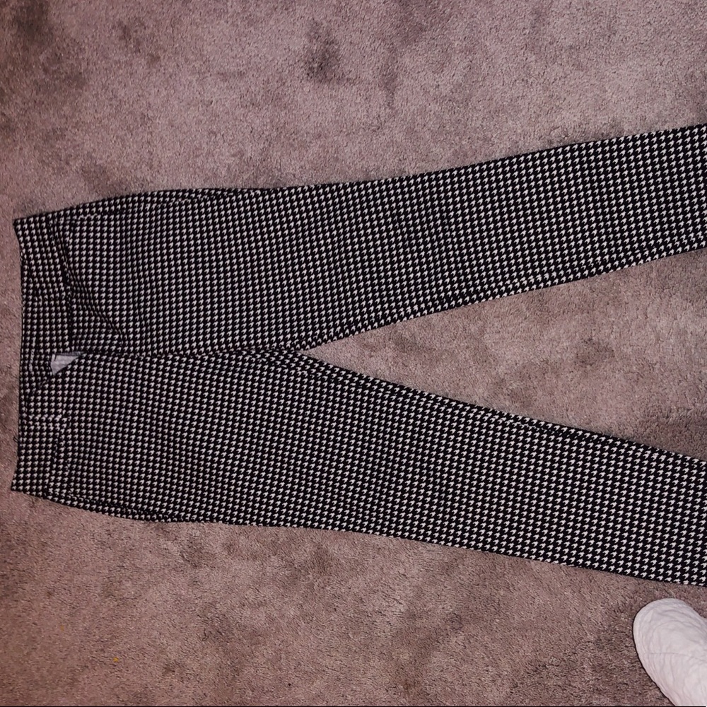 Patterned black and white pants